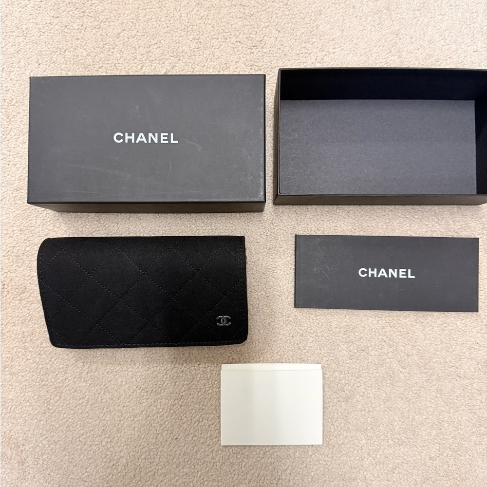 CHANEL Sunglasses Case and Chanel Black Box